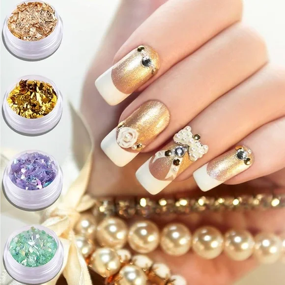 6 Boxes Nail Rhinestones & 40 Pots Nail Foils Flakes Nail Art 💅🏾 - Picture 5 of 7